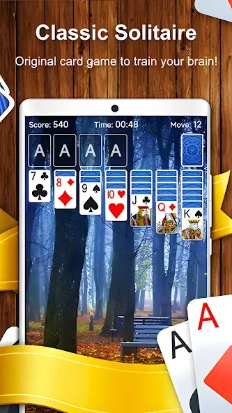 Solitaire Card Game (Солитер карточная игра) МОД/Взлом [Много денег, Монет и Все открыто] Screenshot 2