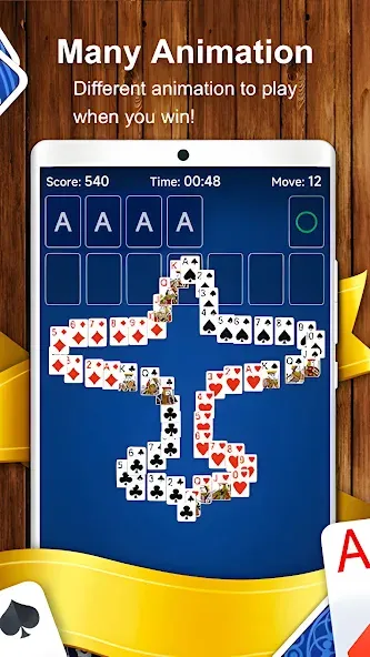 Solitaire Card Game (Солитер карточная игра) МОД/Взлом [Много денег, Монет и Все открыто] Screenshot 5