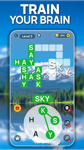 Word Scenery: Crossword (Ворд Трип) МОД/Взлом [Все открыто, Дополнительные деньги и Меню MOD] Screenshot 1