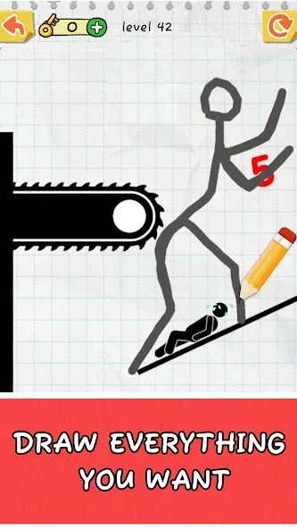 Draw 2 Save: Stickman Puzzle (Дроу 2 Сэйв) МОД/Взлом [Деньги, Монеты и Меню MOD] Screenshot 3