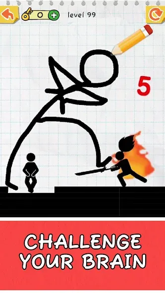 Draw 2 Save: Stickman Puzzle (Дроу 2 Сэйв) МОД/Взлом [Деньги, Монеты и Меню MOD] Screenshot 5