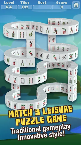 3D Mahjong Triple Tile Match (Маджонг Трипл Плит Матч) МОД/Взлом [Меню, Бесконечные монеты и Открытые уровни] Screenshot 1