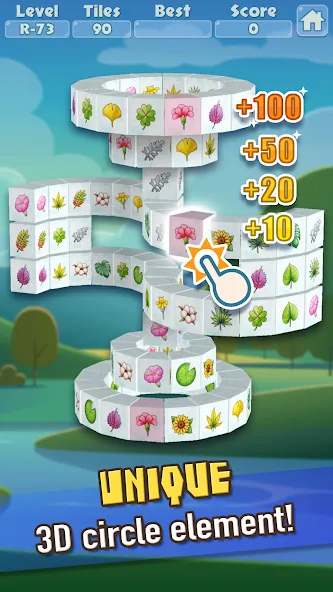 3D Mahjong Triple Tile Match (Маджонг Трипл Плит Матч) МОД/Взлом [Меню, Бесконечные монеты и Открытые уровни] Screenshot 2