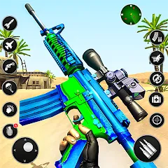 Скачать Взломанная Fps Shooting Strike: Gun Games на Андроид - Много денег и патронов