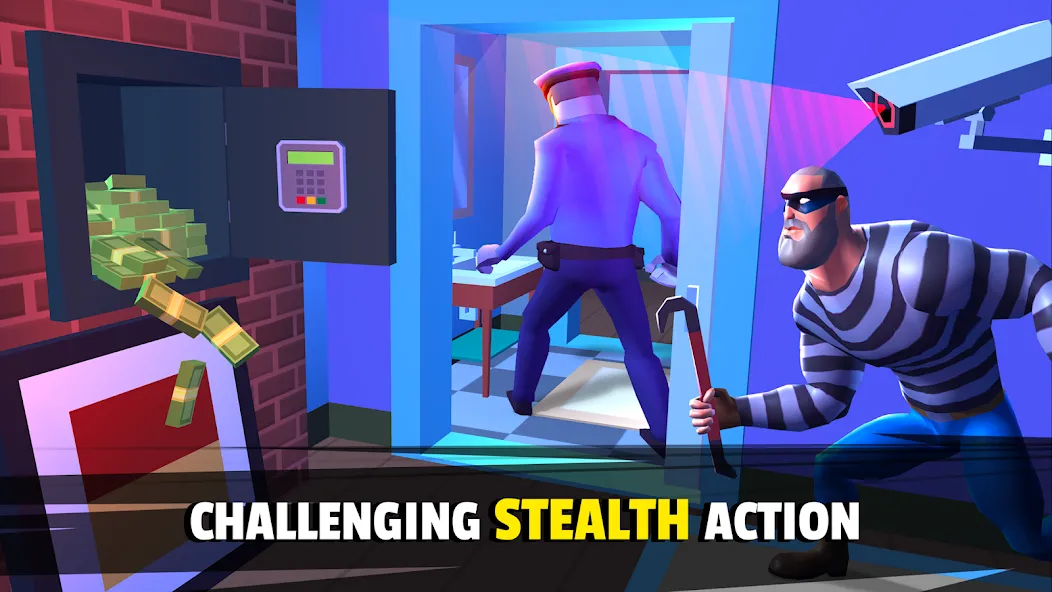 Robbery Madness 2:Stealth game (Робери Маднесс 2) МОД/Взлом [Меню, Бесконечные монеты и Открытые уровни] Screenshot 3