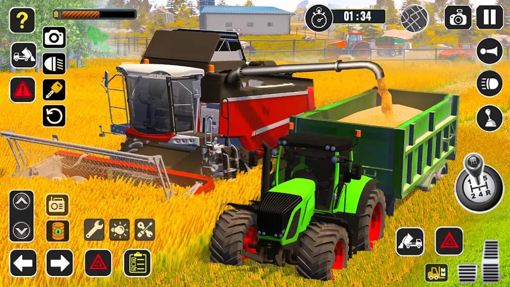 Tractor Farming Game Harvester МОД/Взлом [Много денег, Монет и Все открыто] Screenshot 1