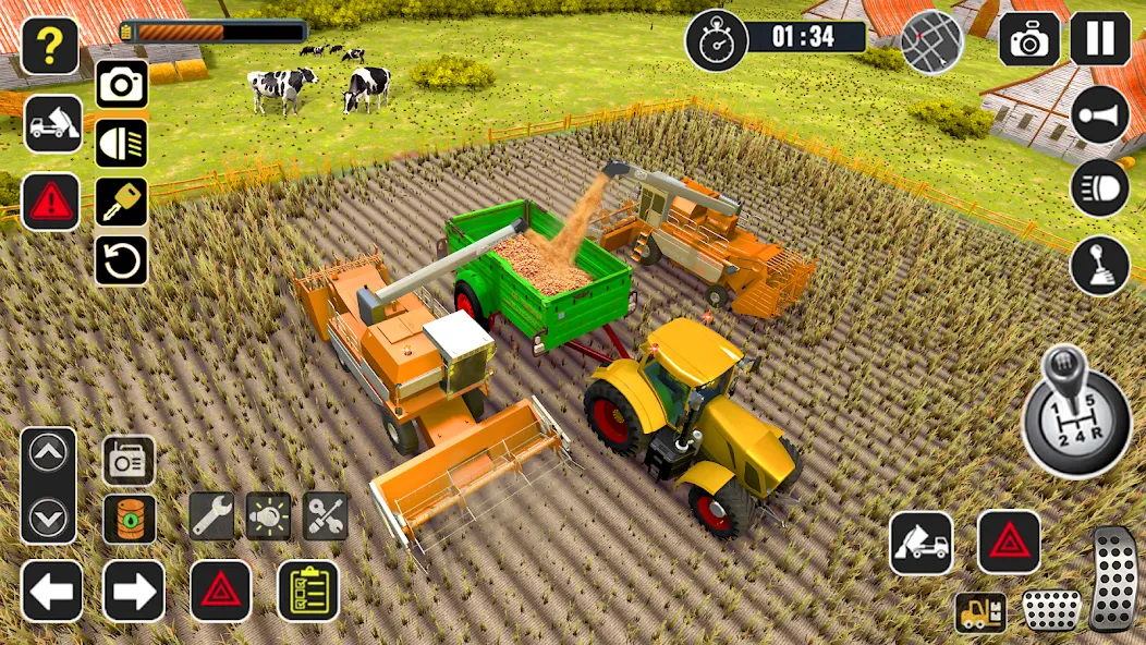 Tractor Farming Game Harvester МОД/Взлом [Много денег, Монет и Все открыто] Screenshot 3