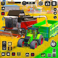 Скачать Tractor Farming Game Harvester взлом на много денег и всё открыто на Андроид бесплатно