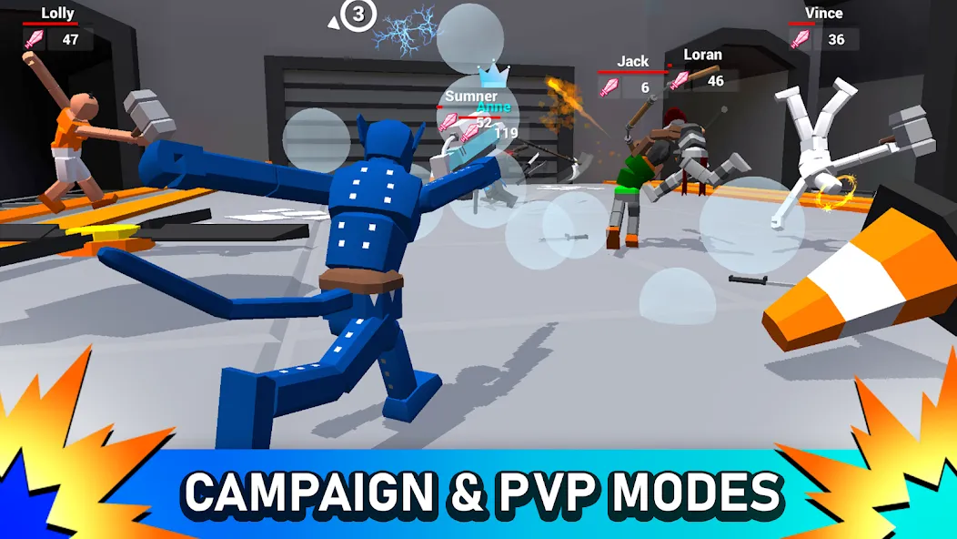 Smashgrounds.io: Ragdoll Arena МОД/Взлом [Бесконечные деньги, Монеты и Мега MOD] Screenshot 4