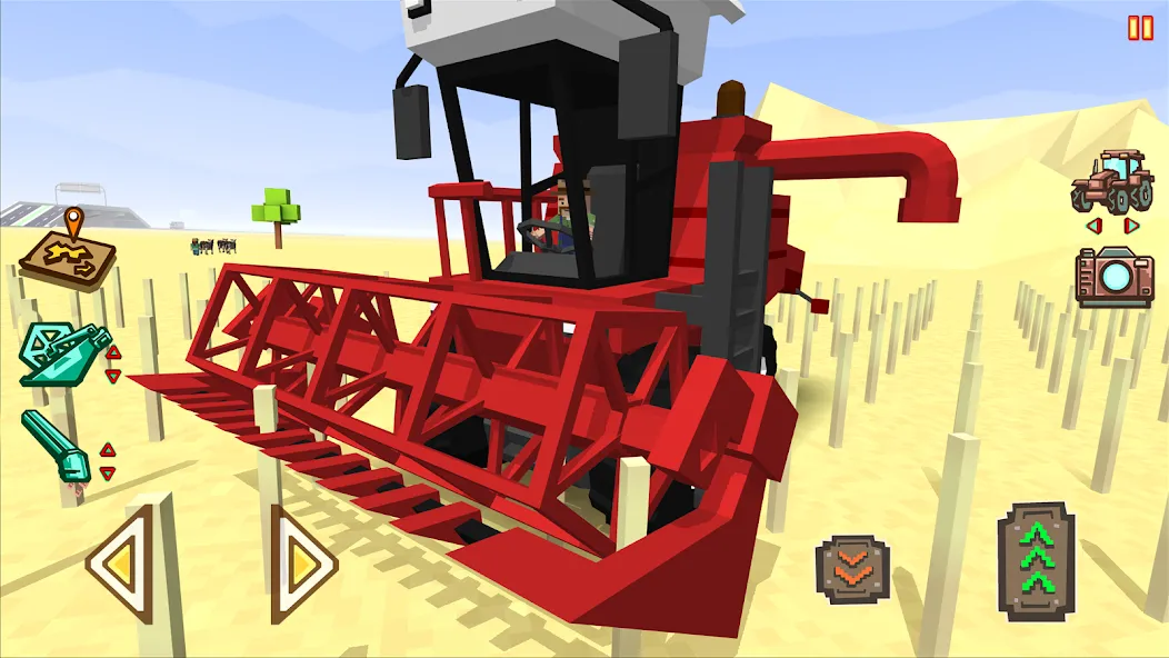 Blocky Farm Racing & Simulator МОД/Взлом [Меню, Бесконечные монеты и Открытые уровни] Screenshot 1