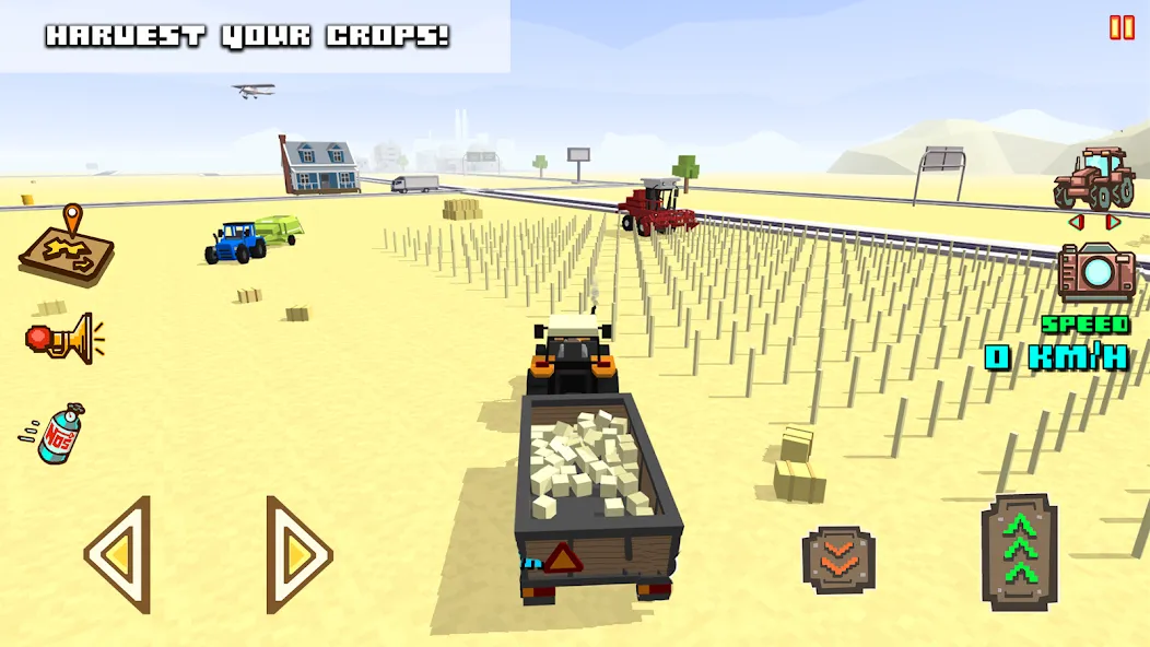 Blocky Farm Racing & Simulator МОД/Взлом [Меню, Бесконечные монеты и Открытые уровни] Screenshot 4