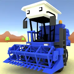 Скачать Взломанная Blocky Farm Racing & Simulator на Андроид (Много денег) бесплатно