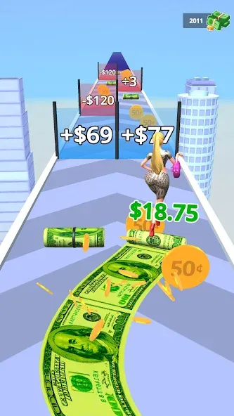 Money Roller (Мани Роллер) МОД/Взлом [Много монет, Открытые уровни и Мега MOD] Screenshot 2