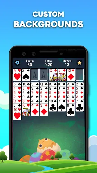 FreeCell Solitaire: Card Games (Фрицелл пасьянс) МОД/Взлом [Меню, Бесконечные монеты и Открытые уровни] Screenshot 3