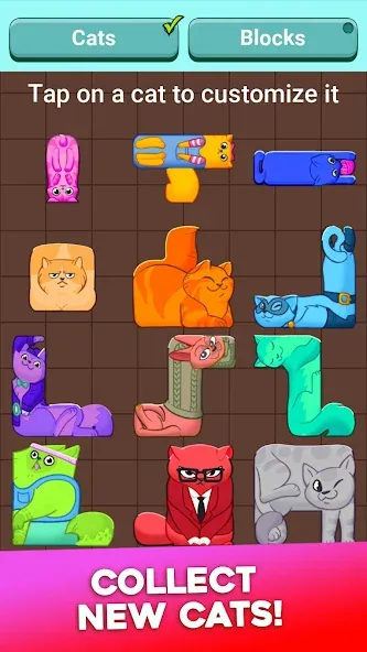 Block Puzzle Cats (Блок Пазл Кошки) МОД/Взлом [Бесконечные деньги, Монеты и Мега MOD] Screenshot 5