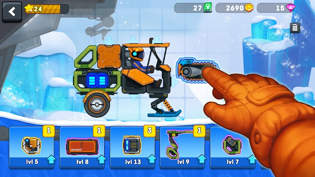 Rovercraft 2: Race a space car (Роверкрафт 2) МОД/Взлом [Бесконечные деньги, Монеты и Мега MOD] Screenshot 1