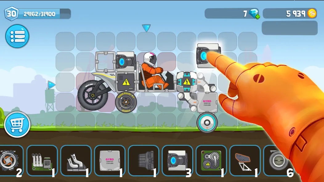Rovercraft:Race Your Space Car (Роверкрафт) МОД/Взлом [Деньги, Монеты и Меню MOD] Screenshot 2