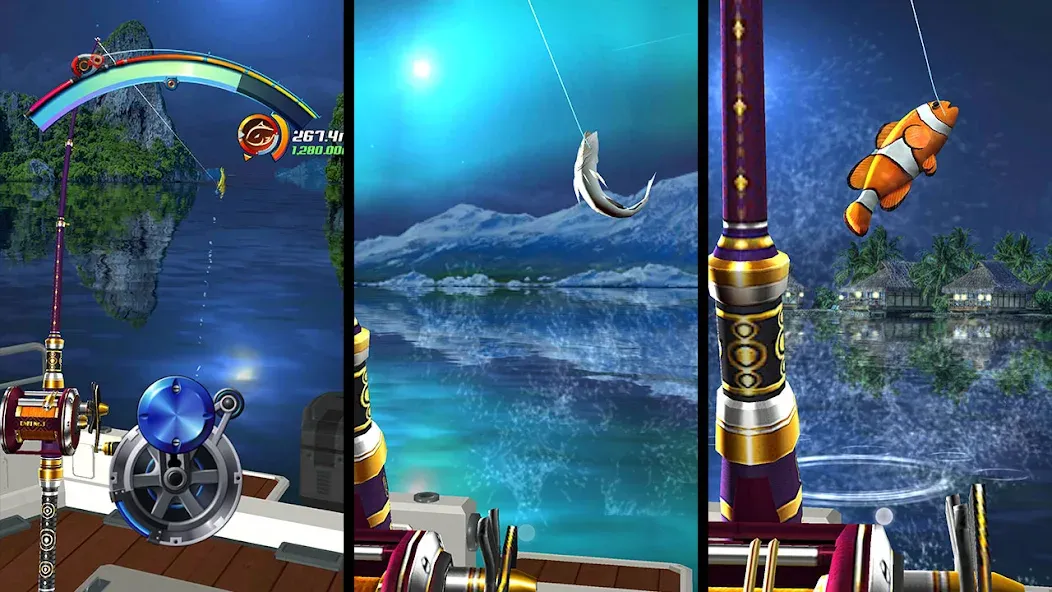 Fishing Hook МОД/Взлом [Меню, Бесконечные монеты и Открытые уровни] Screenshot 1