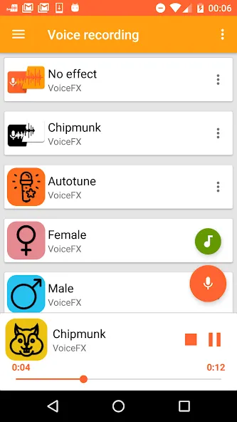 VoiceFX - Voice Changer with v МОД/Взлом [Все открыто, Дополнительные деньги и Меню MOD] Screenshot 1