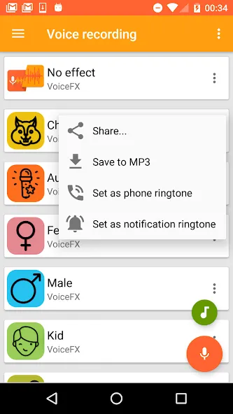 VoiceFX - Voice Changer with v МОД/Взлом [Все открыто, Дополнительные деньги и Меню MOD] Screenshot 3