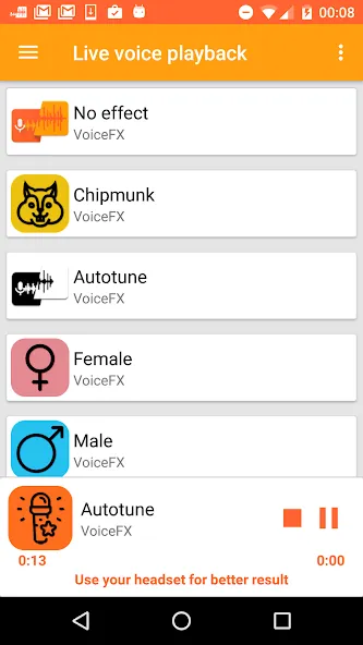 VoiceFX - Voice Changer with v МОД/Взлом [Все открыто, Дополнительные деньги и Меню MOD] Screenshot 5