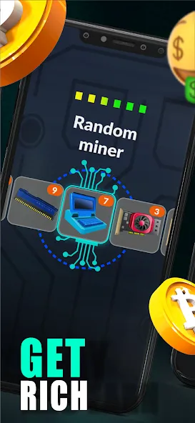 Merge Crypto Miner: Earn Money (Мердж Крипто Майнер) МОД/Взлом [Все открыто, Дополнительные деньги и Меню MOD] Screenshot 2