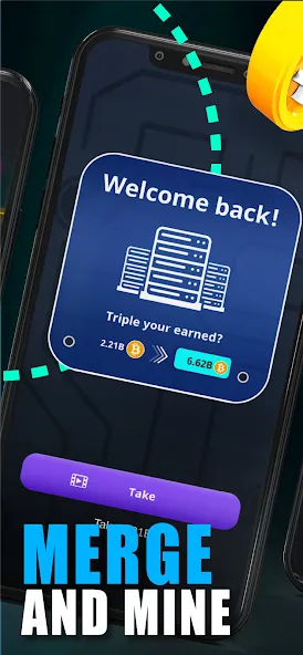 Merge Crypto Miner: Earn Money (Мердж Крипто Майнер) МОД/Взлом [Все открыто, Дополнительные деньги и Меню MOD] Screenshot 4
