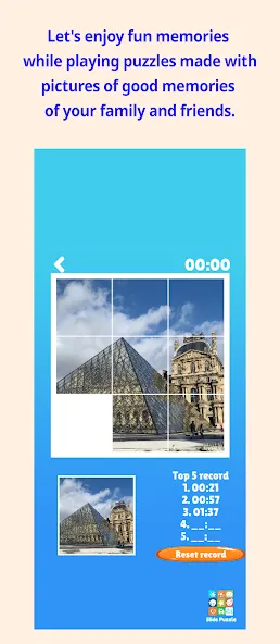 Slide Puzzle with your photo (Слайдпазл с вашим фото) МОД/Взлом [Меню, Бесконечные монеты и Открытые уровни] Screenshot 1