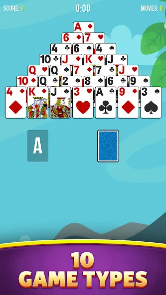 Solitaire Bliss Collection МОД/Взлом [Меню, Бесконечные монеты и Открытые уровни] Screenshot 2