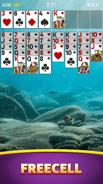 Solitaire Bliss Collection МОД/Взлом [Меню, Бесконечные монеты и Открытые уровни] Screenshot 4