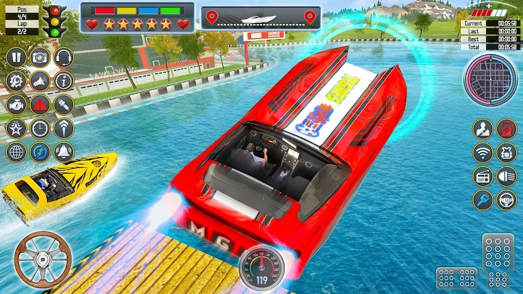 Speed Boat Racing: Boat games МОД/Взлом [Меню, Бесконечные монеты и Открытые уровни] Screenshot 5