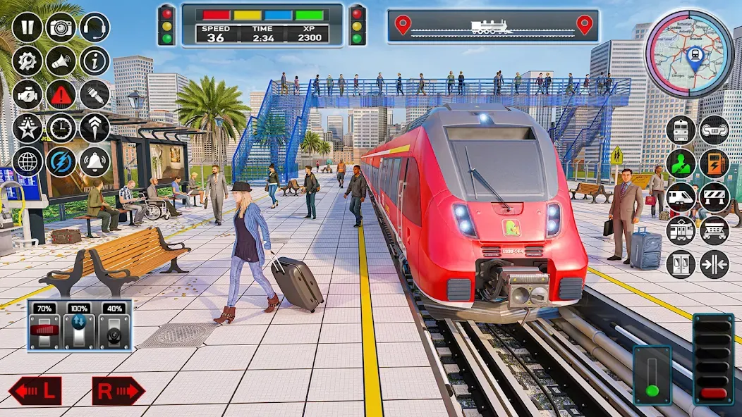 City Train Game 3d Train games МОД/Взлом [Много монет, Открытые уровни и Мега MOD] Screenshot 5