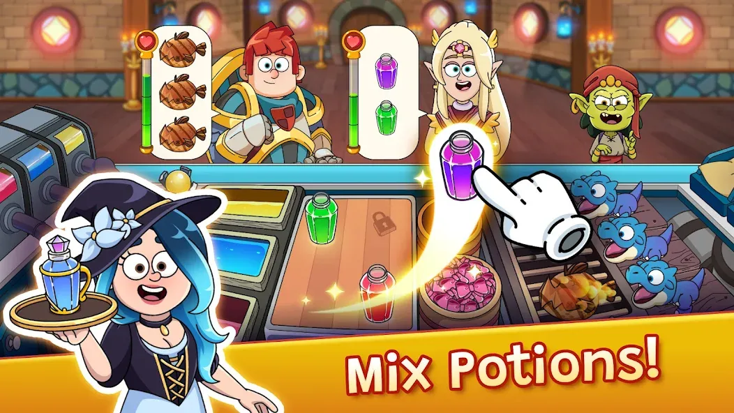 Potion Punch 2: Cooking Quest (Пошен Панч 2) МОД/Взлом [Меню, Бесконечные монеты и Открытые уровни] Screenshot 1