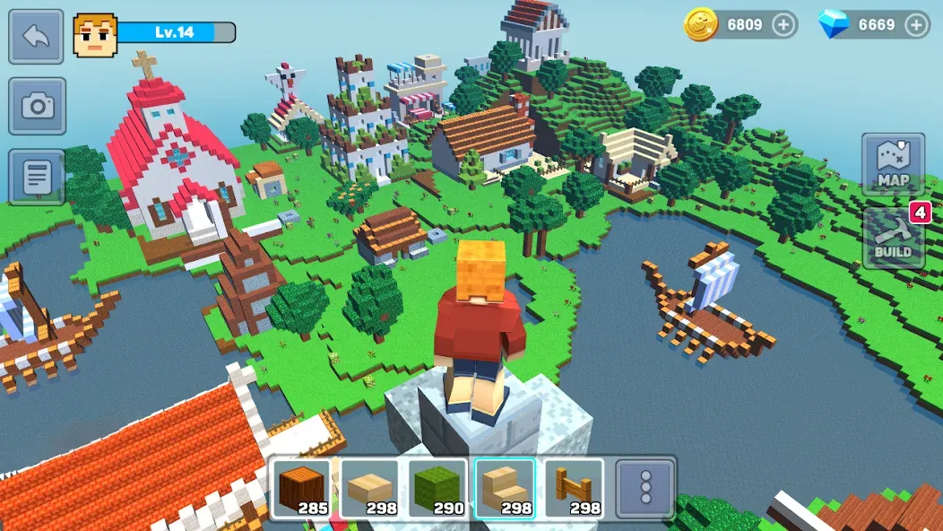 MiniCraft: Blocky Craft 2024 (МиниКрафт) МОД/Взлом [Деньги, Монеты и Меню MOD] Screenshot 1
