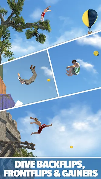 Flip Diving (Флип дайвинг) МОД/Взлом [Много монет, Открытые уровни и Мега MOD] Screenshot 2