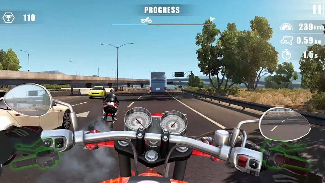 Moto Bike Race : Driving Car (Мото Байк Рейс) МОД/Взлом [Много денег, Монет и Все открыто] Screenshot 3