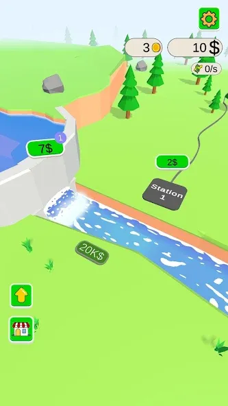 Water Power (Уотер Пауэр) МОД/Взлом [Меню, Бесконечные монеты и Открытые уровни] Screenshot 1