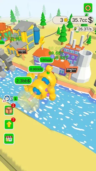 Water Power (Уотер Пауэр) МОД/Взлом [Меню, Бесконечные монеты и Открытые уровни] Screenshot 2