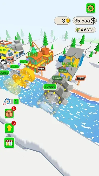 Water Power (Уотер Пауэр) МОД/Взлом [Меню, Бесконечные монеты и Открытые уровни] Screenshot 4