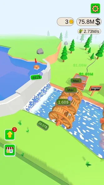 Water Power (Уотер Пауэр) МОД/Взлом [Меню, Бесконечные монеты и Открытые уровни] Screenshot 5