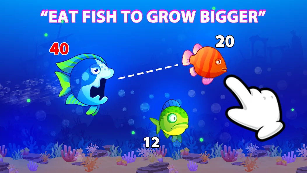 Eat Fish.IO : Fish Battle МОД/Взлом [Много монет, Открытые уровни и Мега MOD] Screenshot 1