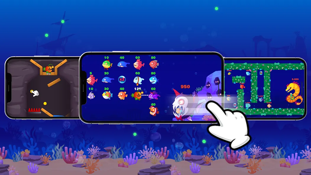 Eat Fish.IO : Fish Battle МОД/Взлом [Много монет, Открытые уровни и Мега MOD] Screenshot 3