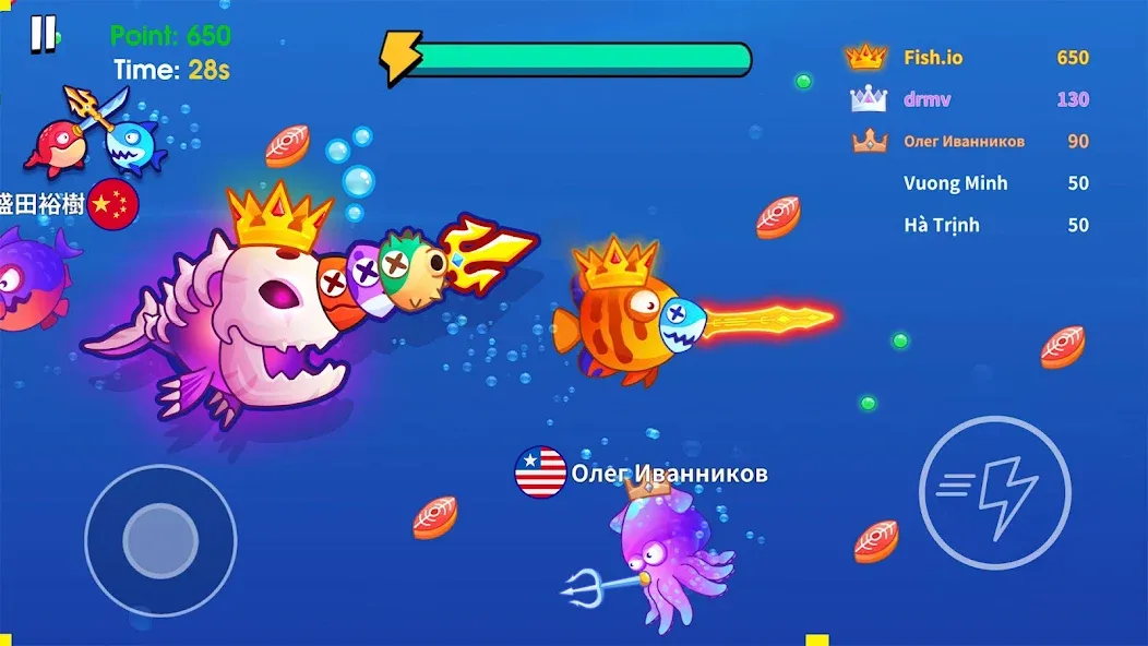 Sword Shark.io - Hungry Shark МОД/Взлом [Много монет, Открытые уровни и Мега MOD] Screenshot 2