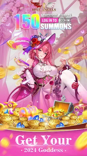 Idle Angels: Goddess' Warfare (Айдл Энджелс) МОД/Взлом [Много монет, Открытые уровни и Мега MOD] Screenshot 1
