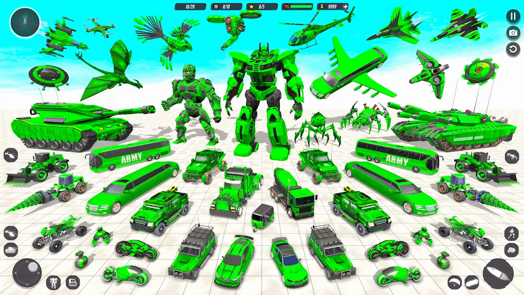 Tank Robot Game Army Games (армейский танк робот трансформационная игра) МОД/Взлом [Меню, Бесконечные монеты и Открытые уровни] Screenshot 1