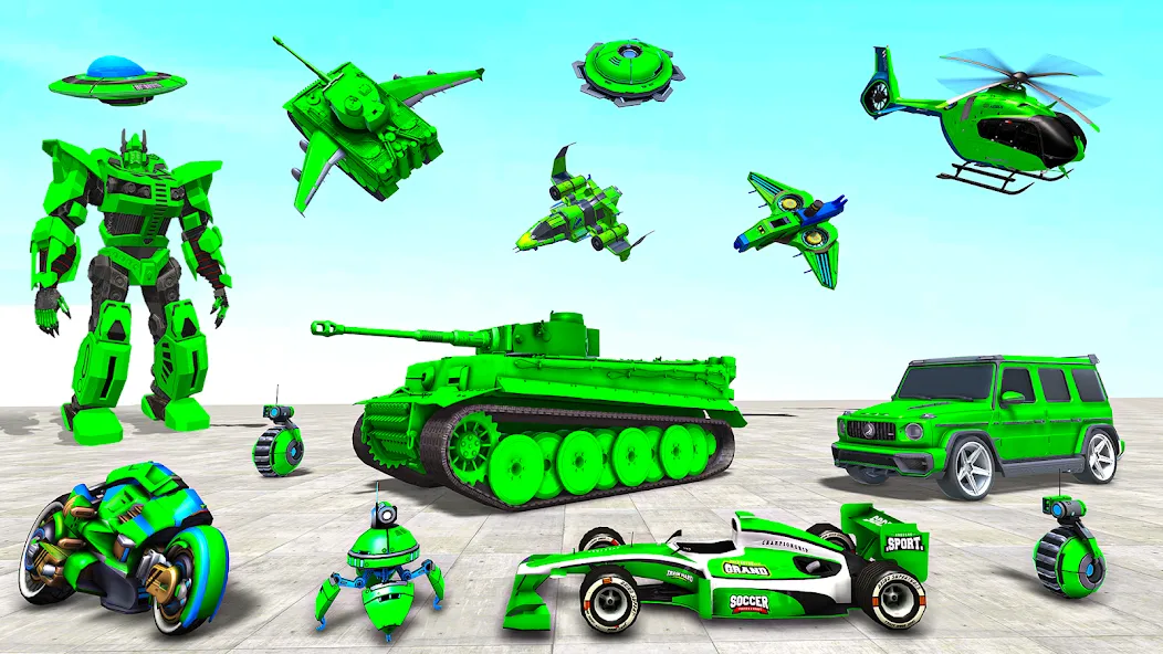 Tank Robot Game Army Games (армейский танк робот трансформационная игра) МОД/Взлом [Меню, Бесконечные монеты и Открытые уровни] Screenshot 2