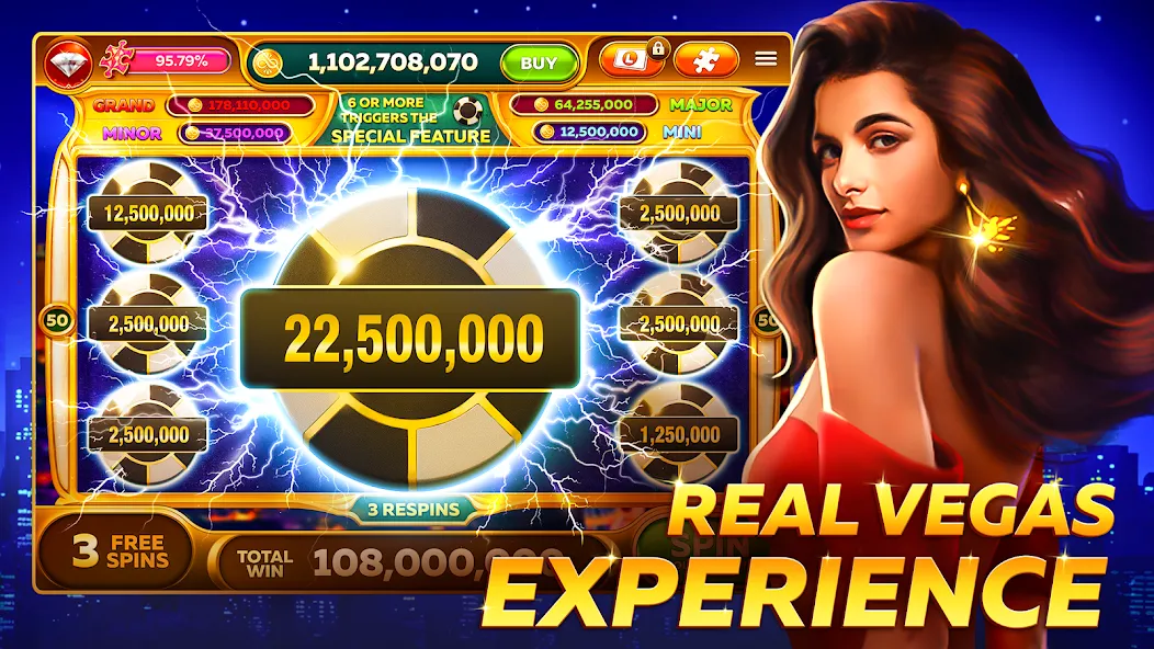 Infinity Slots - Casino Games (Инфинити Слоты) МОД/Взлом [Много монет, Открытые уровни и Мега MOD] Screenshot 1