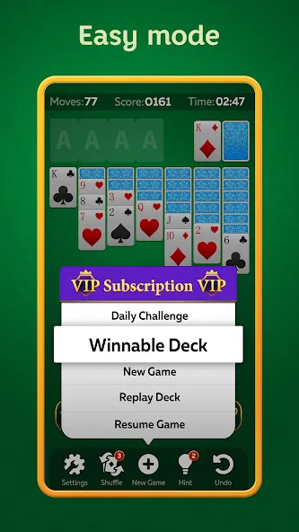 Solitaire Play - Card Klondike (Солитер Плей) МОД/Взлом [Все открыто, Дополнительные деньги и Меню MOD] Screenshot 4