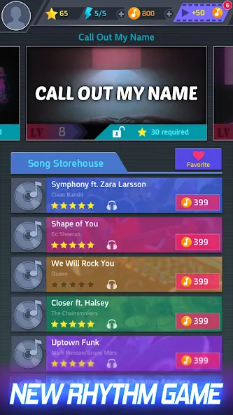 Tap Tap Music-Pop Songs МОД/Взлом [Все открыто, Дополнительные деньги и Меню MOD] Screenshot 1