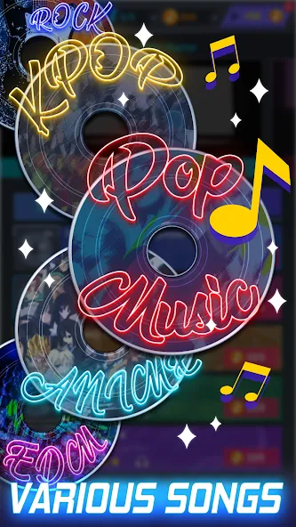 Tap Tap Music-Pop Songs МОД/Взлом [Все открыто, Дополнительные деньги и Меню MOD] Screenshot 4